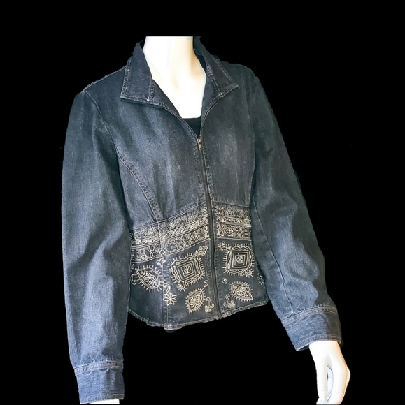 Bandolino Jackets & Blazers - Bandolino Denim Jacket embroidered